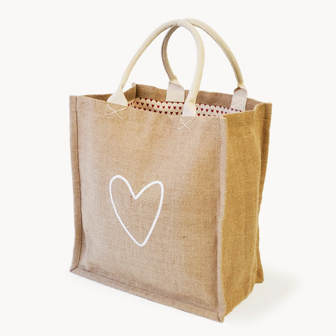 Handmade Burlap Tote Bag