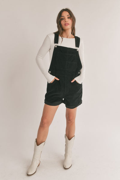 Corduroy Short Overalls