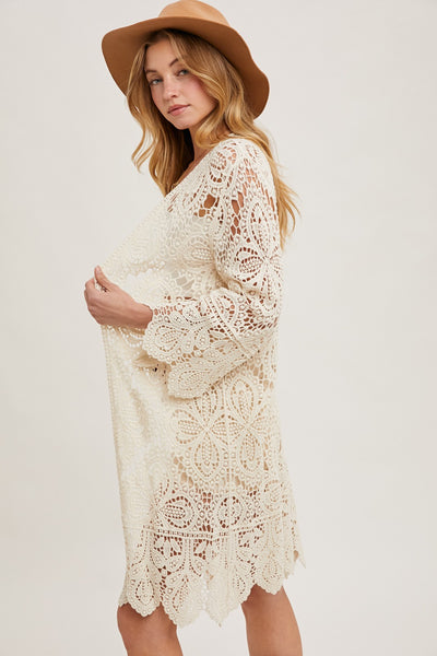 Crochet Bell Sleeve Cardigan