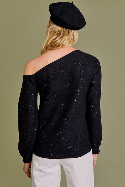 Regular & Plus Size Sequin/Glitter Knit Top