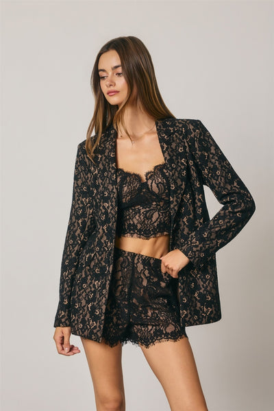 Preorder Floral Lace Tailored Jacket