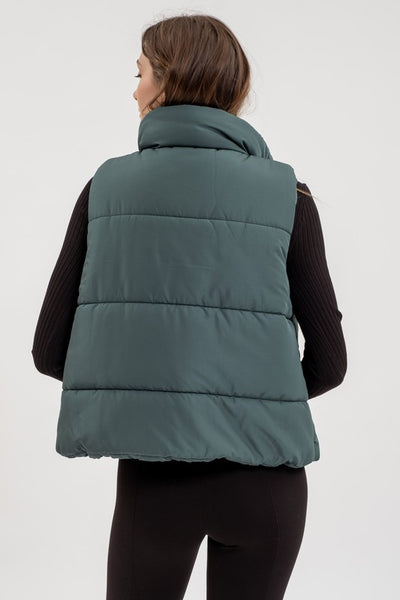 Zip Up Puffer Vest-Small