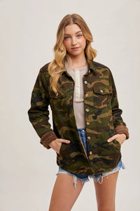 Camo Sherpa Inner Jacket-Medium